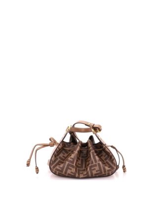 Mini Pomodorino Bucket Bag Zucca Coated Canvas