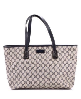 Medium Plus Tote GG Coated Canvas with Leather