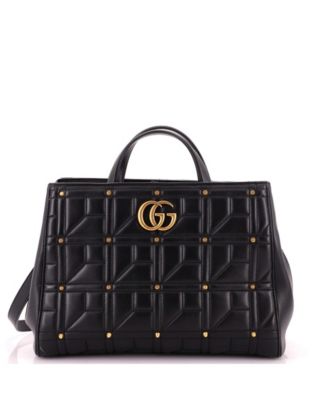 Medium GG Marmont Tote Studded Matelasse Leather
