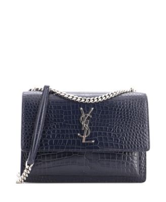 Medium Sunset Crossbody Bag Embossed Leather