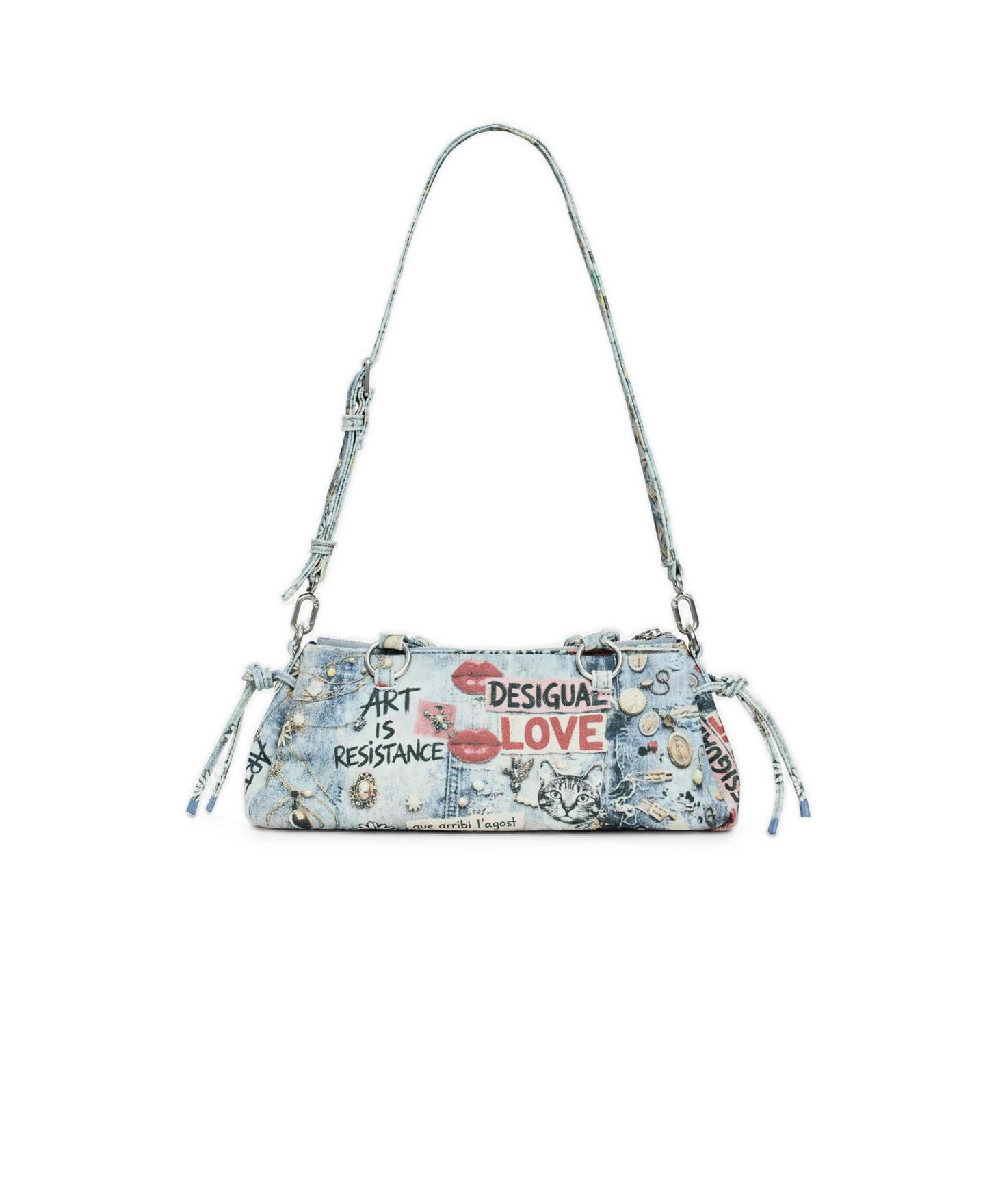 Женская сумка Desigual Medium printed, цвет: Средний синий — фото 2