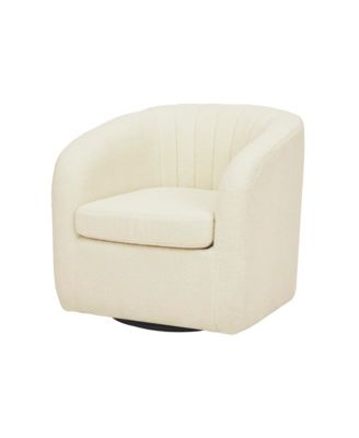 - Monroe faux shearing 28.75" Swivel Tub Chair