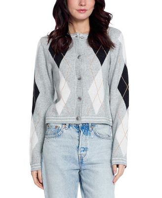 Women's Astrid Fitted Argyle Cardigan