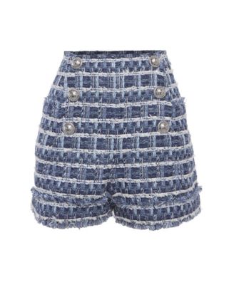 Women's High-Waisted Tweed Shorts, 7" Inseam