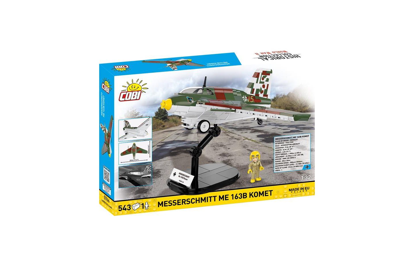 Детский конструктор COBI Historical Collection Wwii Messerschmitt Me 163B Komet 543-Piece Building Set, Ages 9+ — фото 2