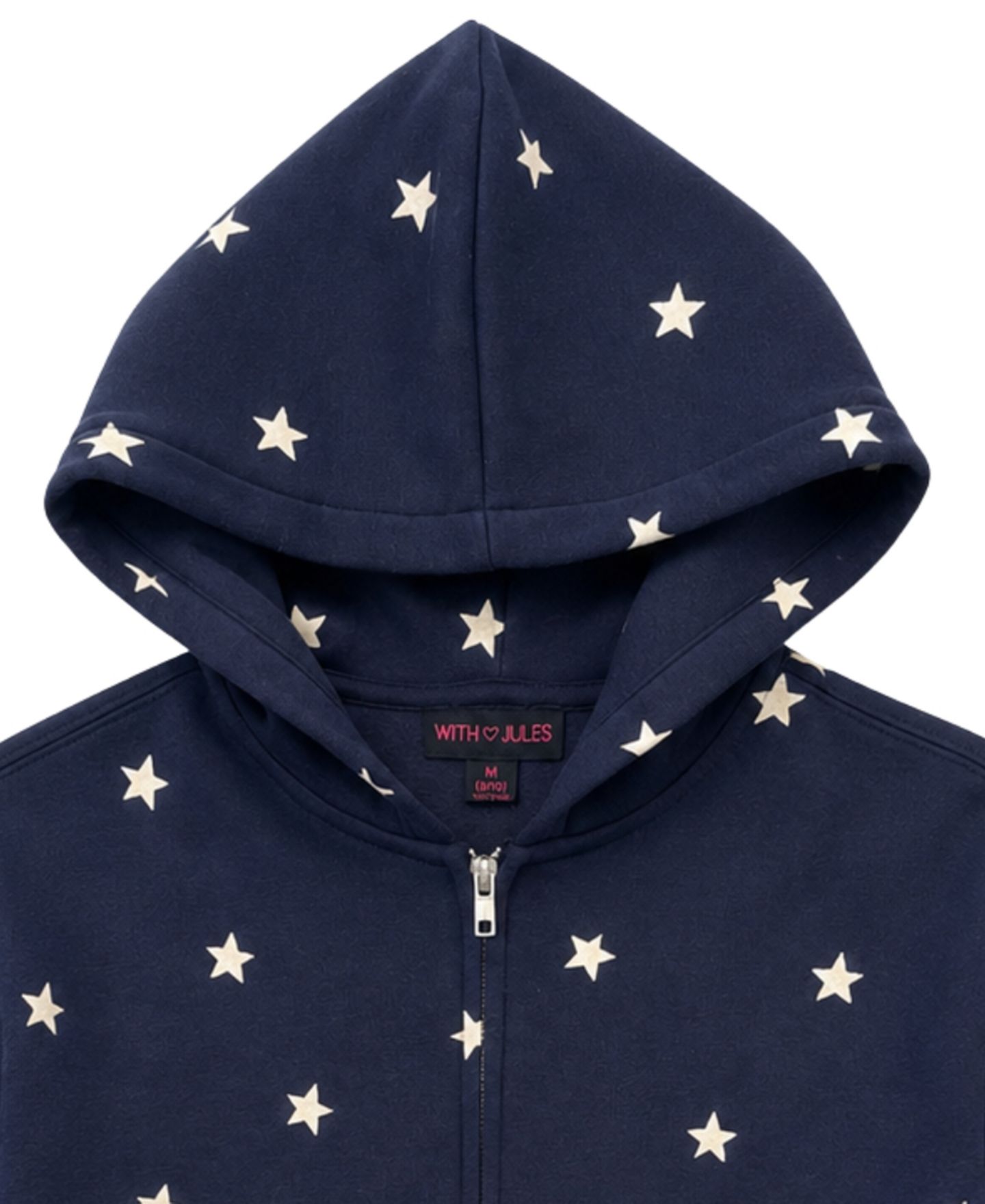 Худи With Jules Star Long-Sleeve Full-Zip для девочек, цвет: Тёмно-синий — фото 3