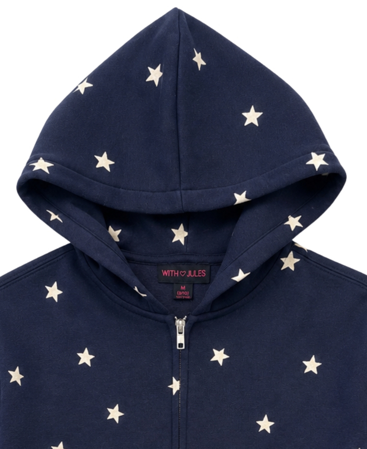 With Jules Girls' 4-16 Star Long-Sleeve Full-Zip Hoodie