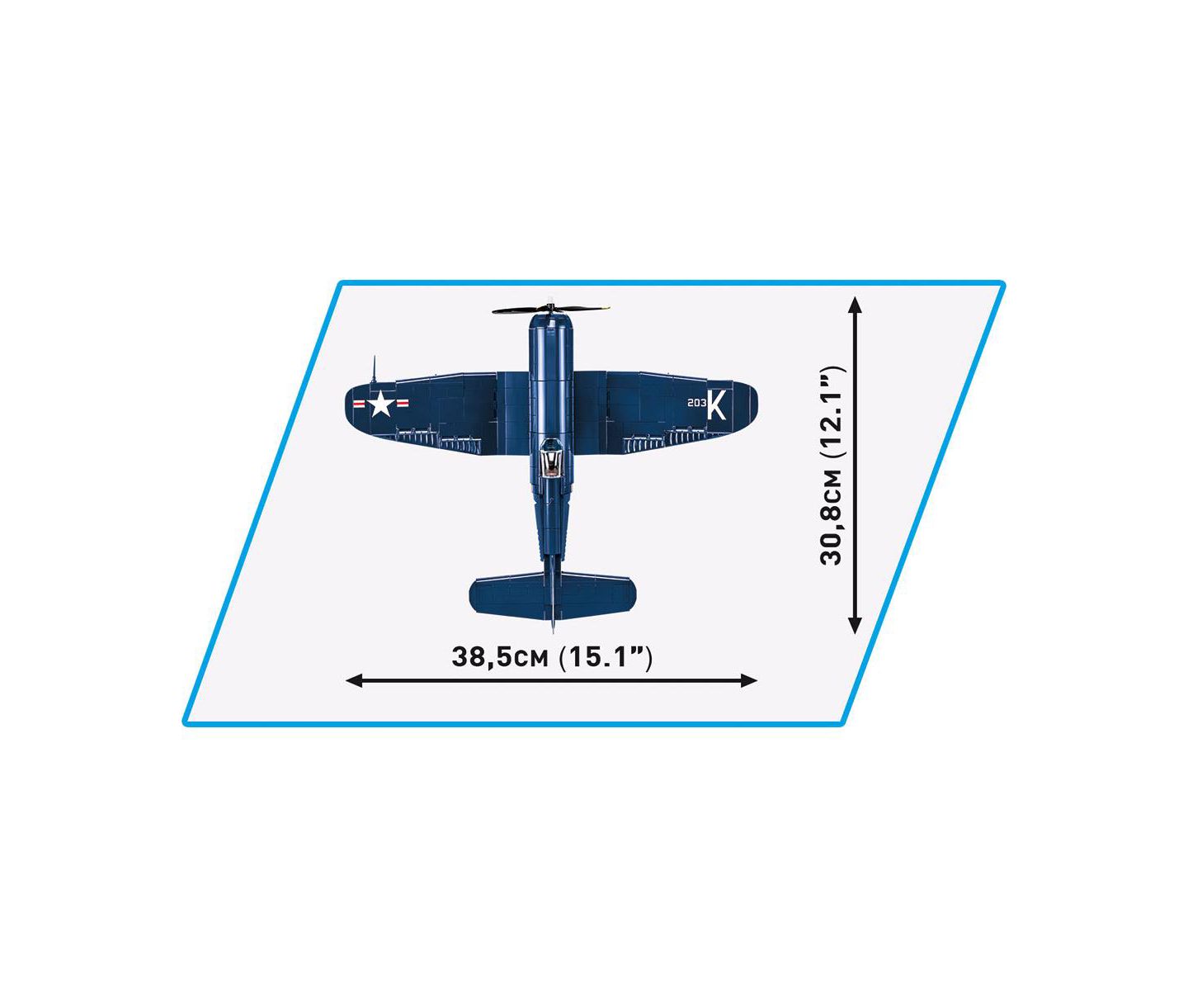 Детский конструктор COBI Korean War F4U-4 Corsair 1:32 Scale 520-Piece Building Set, Ages 8+ — фото 3