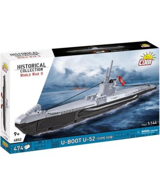Historical Collection WWII German Submarine Type VIIB (U-Boat U-52) 474-Piece Building Set, Ages 9+
