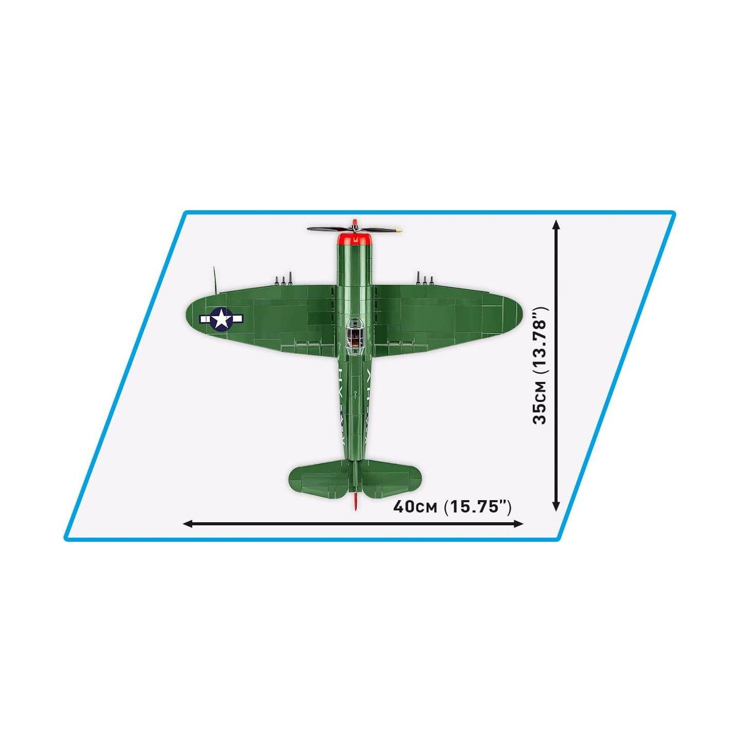 Детский конструктор COBI World War II P-47 Thunderbolt 477-Piece Building Set, Ages 8+ — фото 4