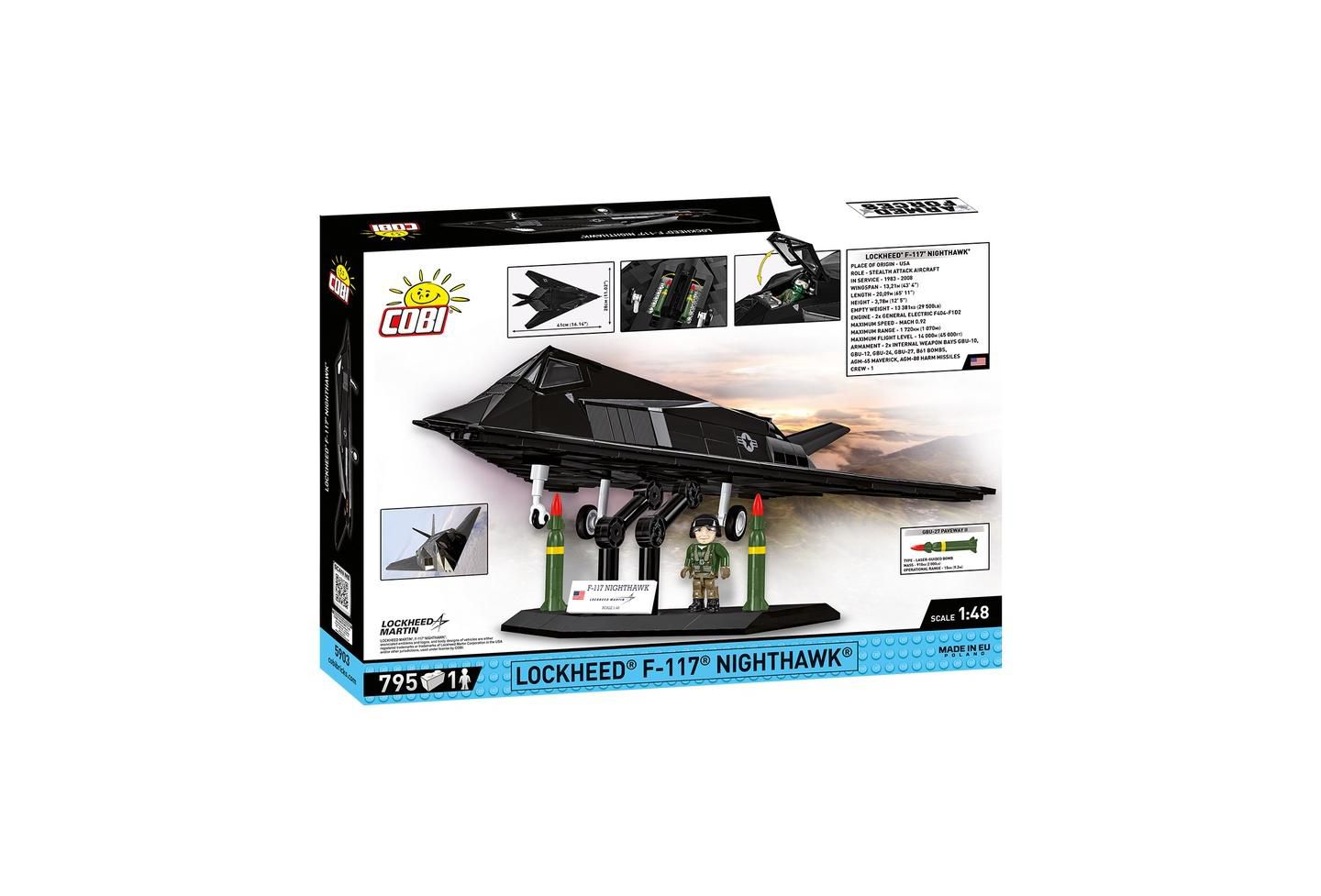 Детский конструктор COBI Armed Forces F-117 Nighthawk Aircraft 795-Piece Building Set, Ages 9+ — фото 2
