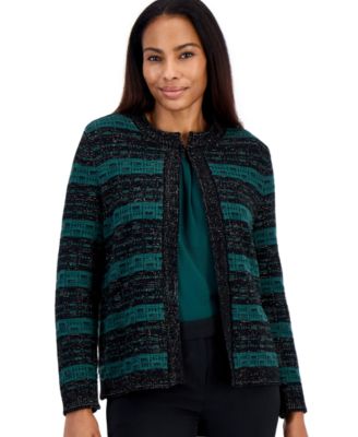 Petite Colorblock Stripe Cardigan