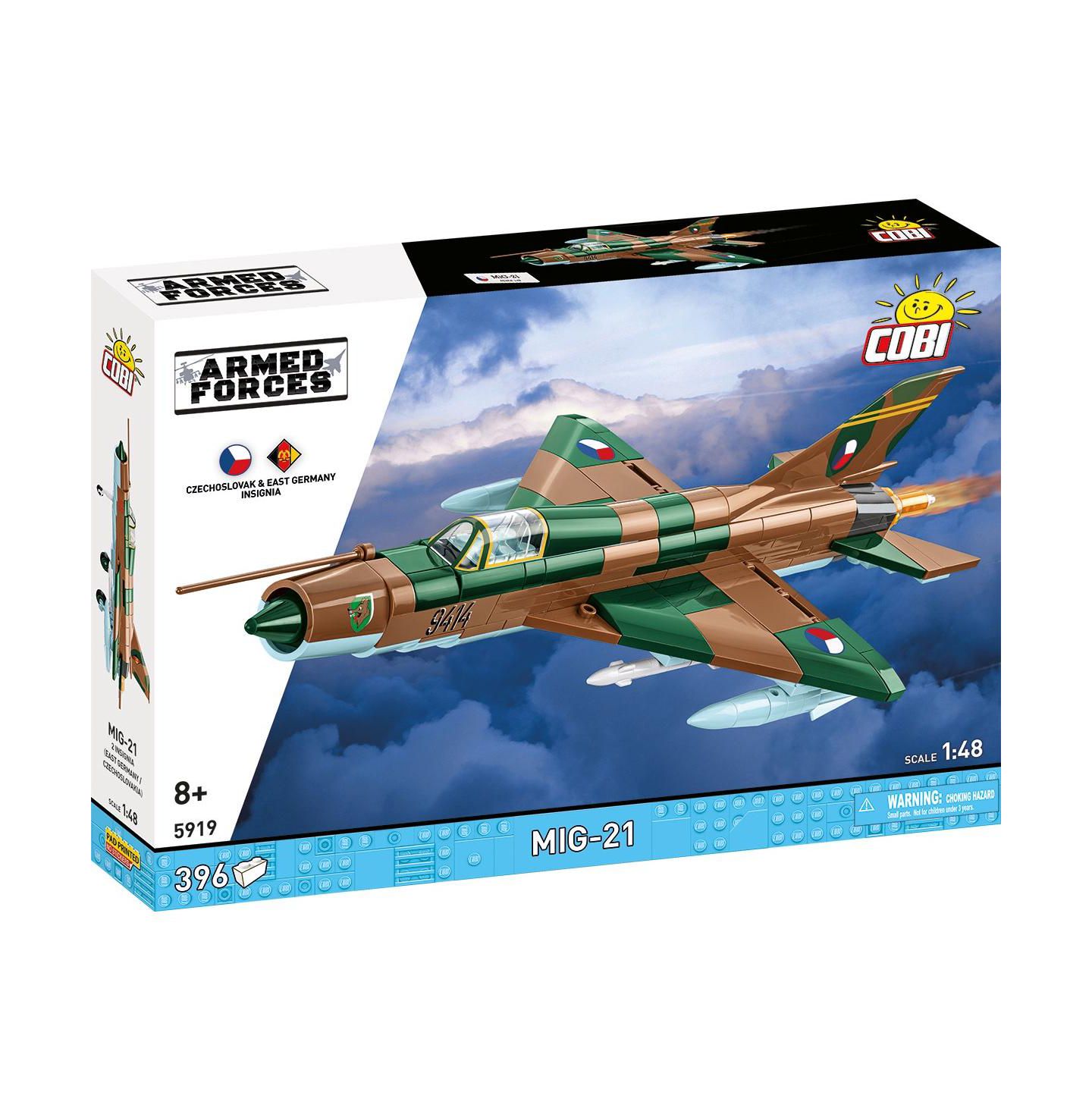 Детский конструктор COBI Armed Forces MiG-21 (GDR/Czechoslovakia) Fighter Jet 396-Piece Building Set, Ages 8+ — фото 1