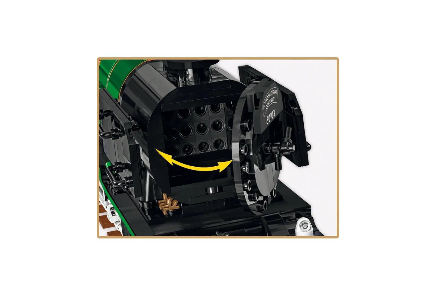 Детский конструктор COBI Historical Collection Flying Scotsman British Steam Locomotive 2677-Piece Building Set, Ages 12+, цвет: Зелёный — фото 5