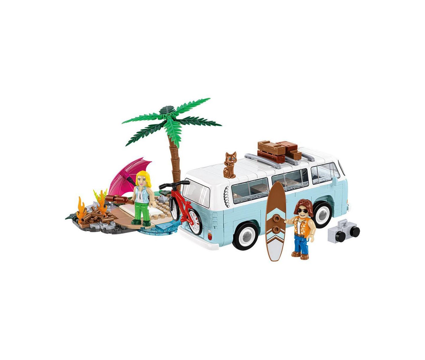Детский конструктор COBI Volkswagen Action Town T2a Kombi 292-Piece Building Set, Ages 8+ — фото 4