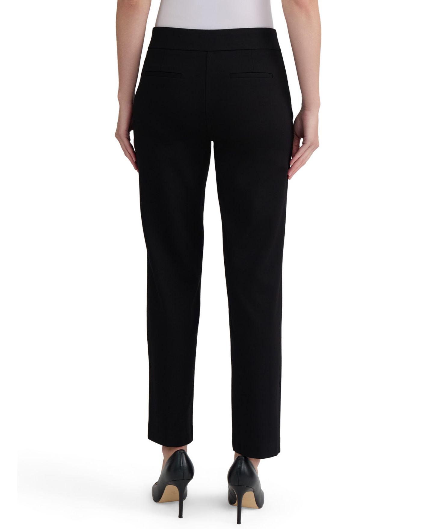 Женские брюки Kasper Audrey Pull-On Straight-Leg Ankle Compression, цвет: Чёрный — фото 5
