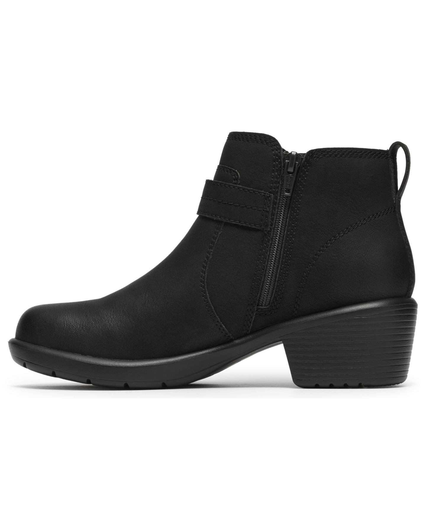 Женские ботинки Clarks Kynnzie Rise Zipper Booties, цвет: Чёрный кожаный — фото 6