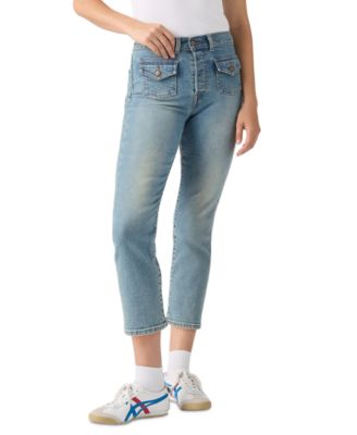 Women's Wedgie Straight-Leg High-Rise Cropped Jeans