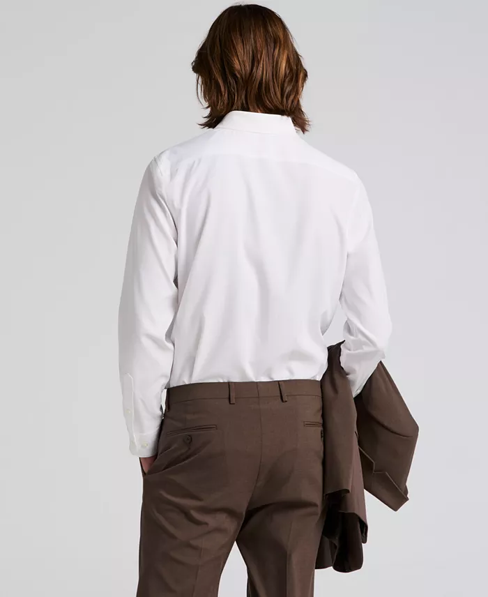 Men's Slim-Fit Stretch Solid Button-Down Twill Shirt - thumbnail 5