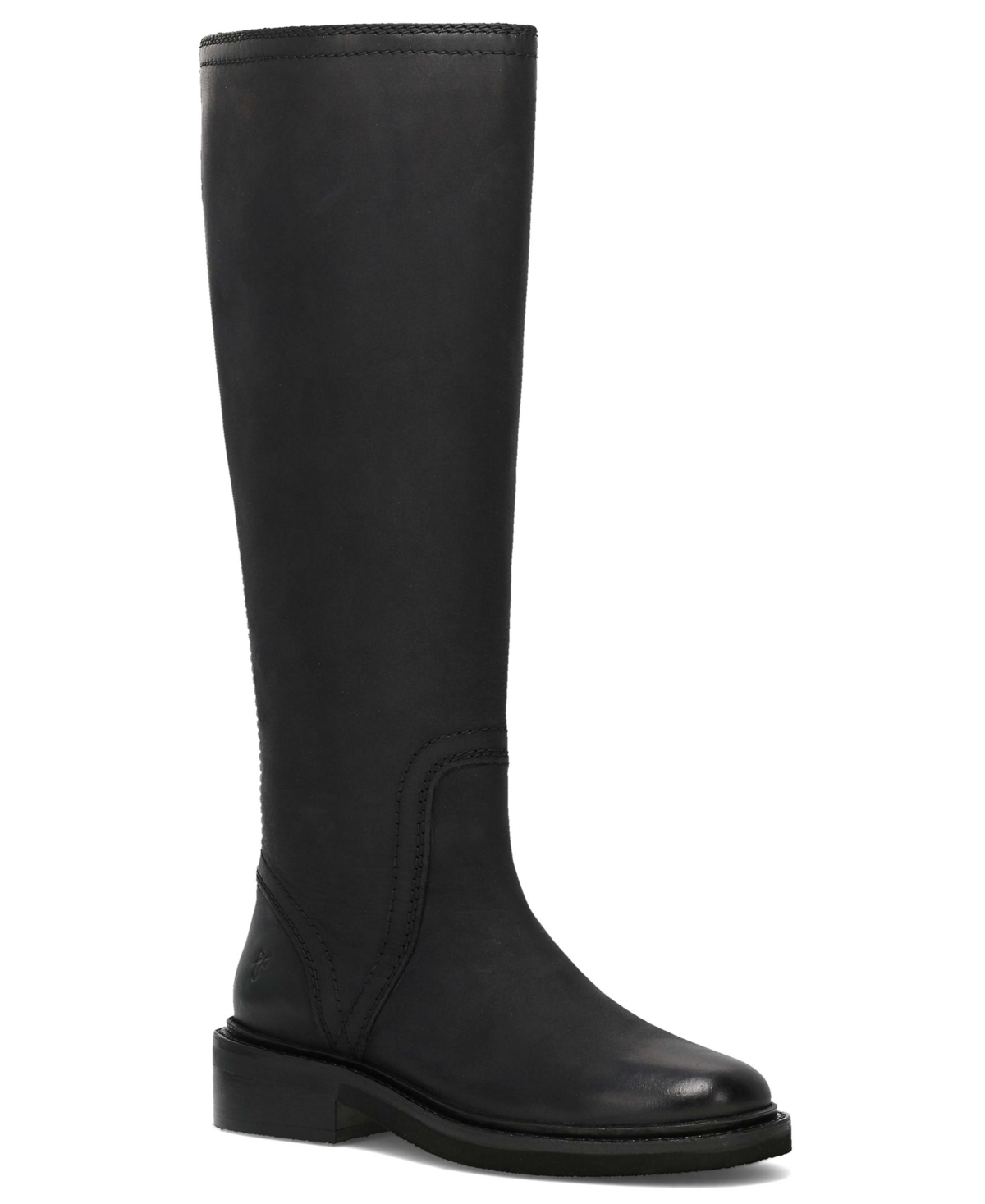 FRYE Phoebe Tall Back Zip Boots in Black - Size 8