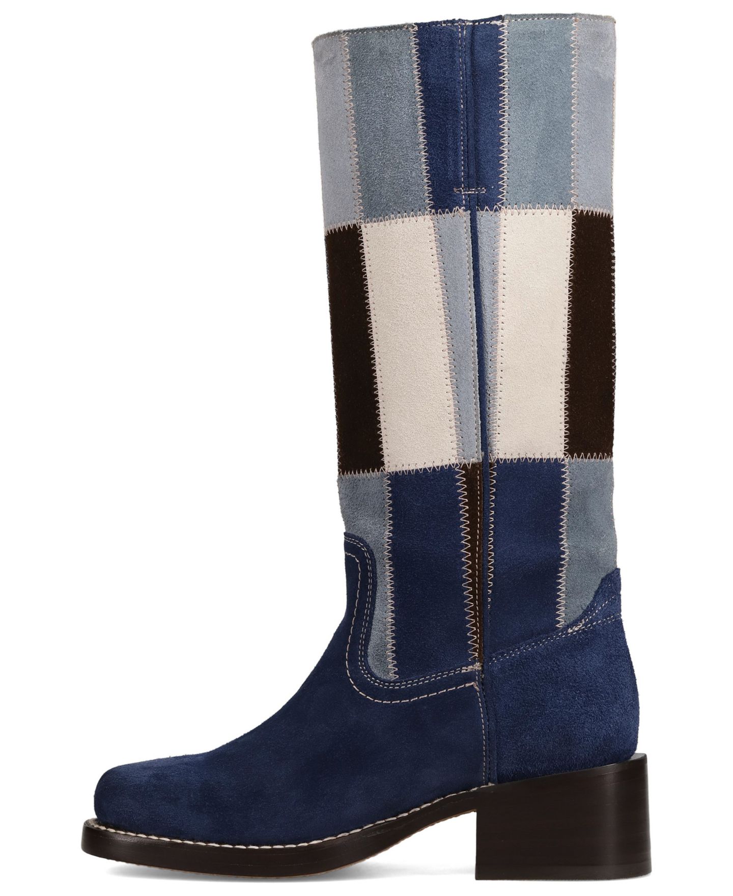 Женские ботинки Frye Campus Patchwork Pull-On, цвет: Синий разноцветный — фото 5