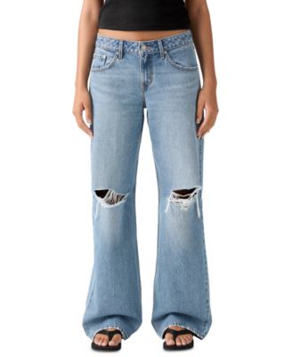 Premium Women's Low Loose Straight-Leg Jeans