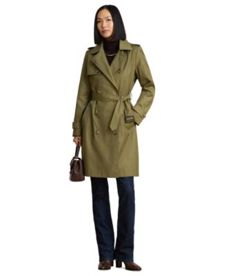 Women's Double-Breasted Belted Trench Coat, Created for Macy's