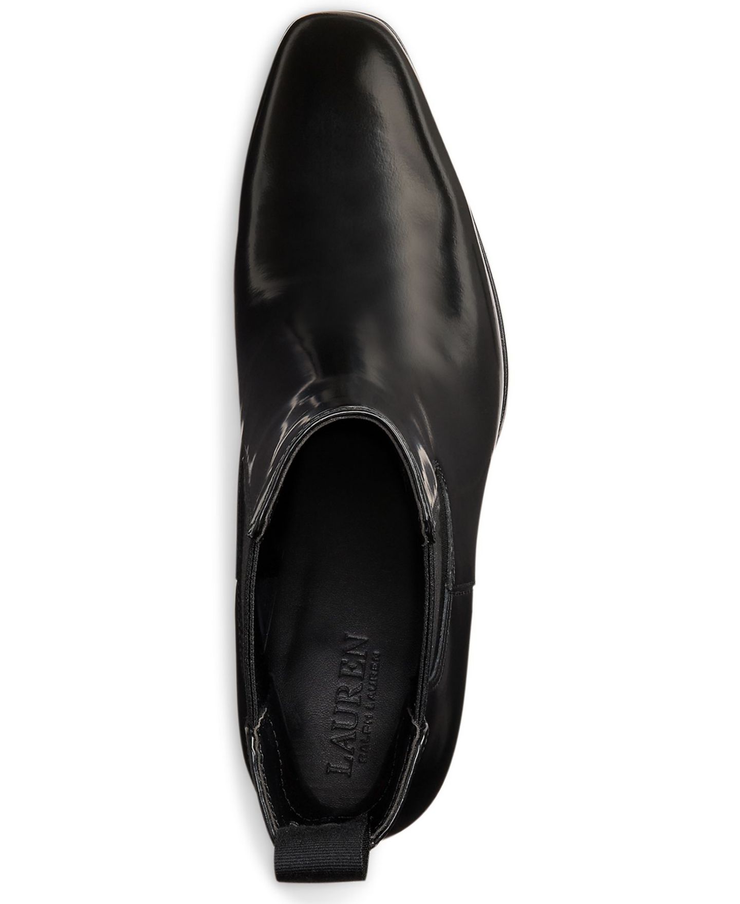 Женские ботинки Lauren Ralph Lauren Raelynn Pull-On Booties, цвет: Чёрный гладкий кожаный — фото 4