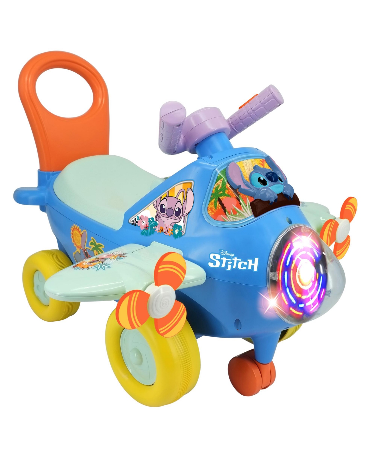 Kiddieland Activity Plane Stitch Lights and Sounds Ride-On, Ages 12-36 Mo.