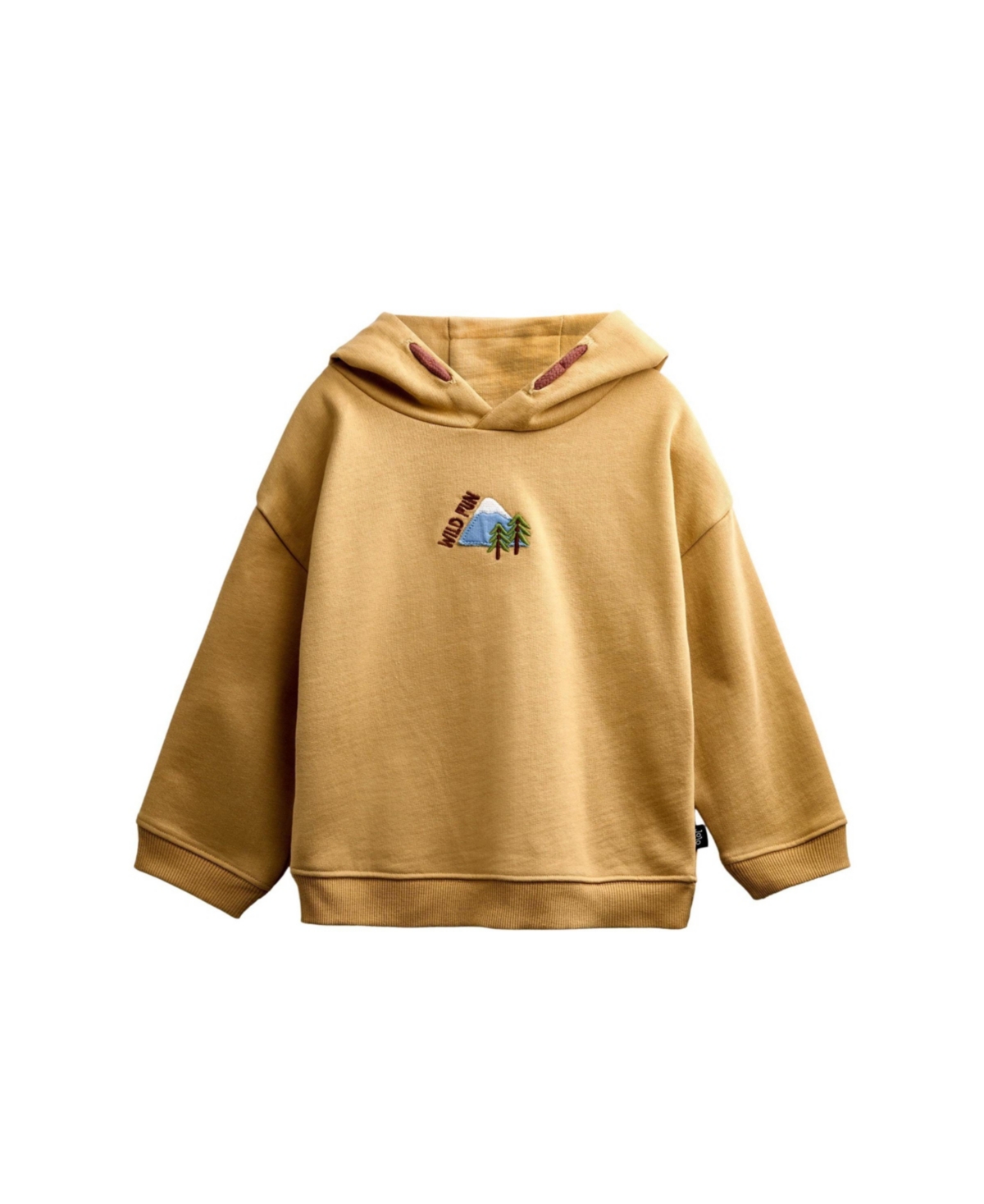 JoJo Maman Bebe Toddler Boys' 2T-5T Explorer Embroidered Mountain Motif Long-Sleeve Hoodie