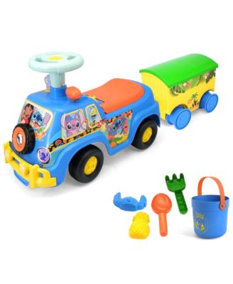 Light 'N' Sounds Ride-On Camper and Trailer with Flashing Lights and Sounds, Stitch, Ages 12-24 Months
