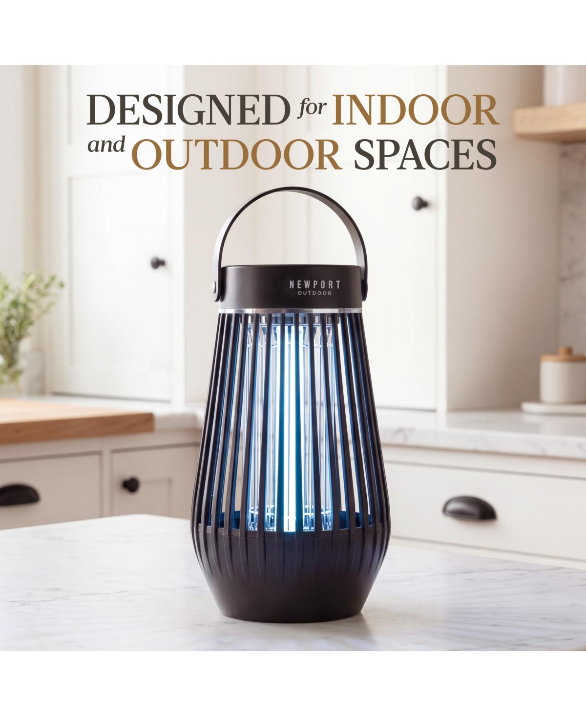 Newport Outdoor Bug Zapper for Indoor Outdoor, 1/2 Acre Coverage, IPX3 Water Resistant, 18W Uv, 4200V Grid