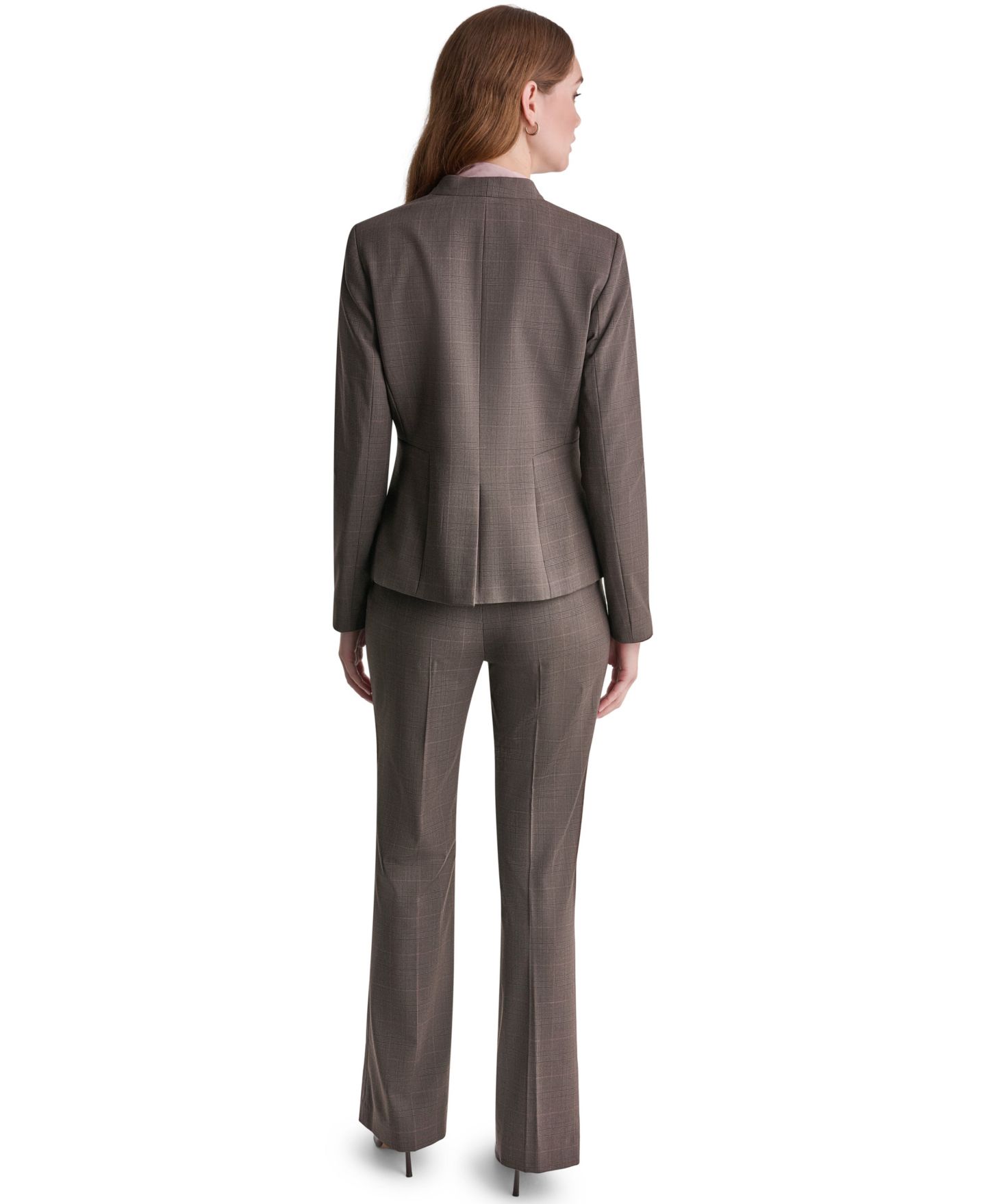 Женский пиджак BCBG Plaid Shoulder-Padding Blazer, цвет: Теневой мерло разноцветный — фото 5