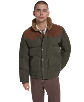 Men's Quilted Mixed-Media Rancher Jacket