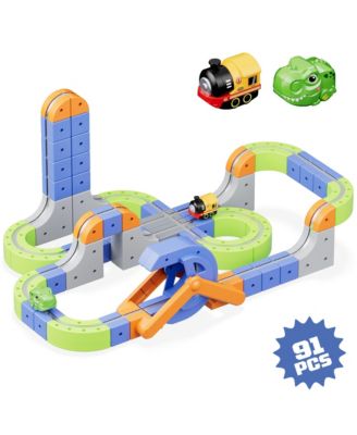 MT4 Motorized Rechargeable Magnetic Track 91-Piece Building Set, Ages 3+