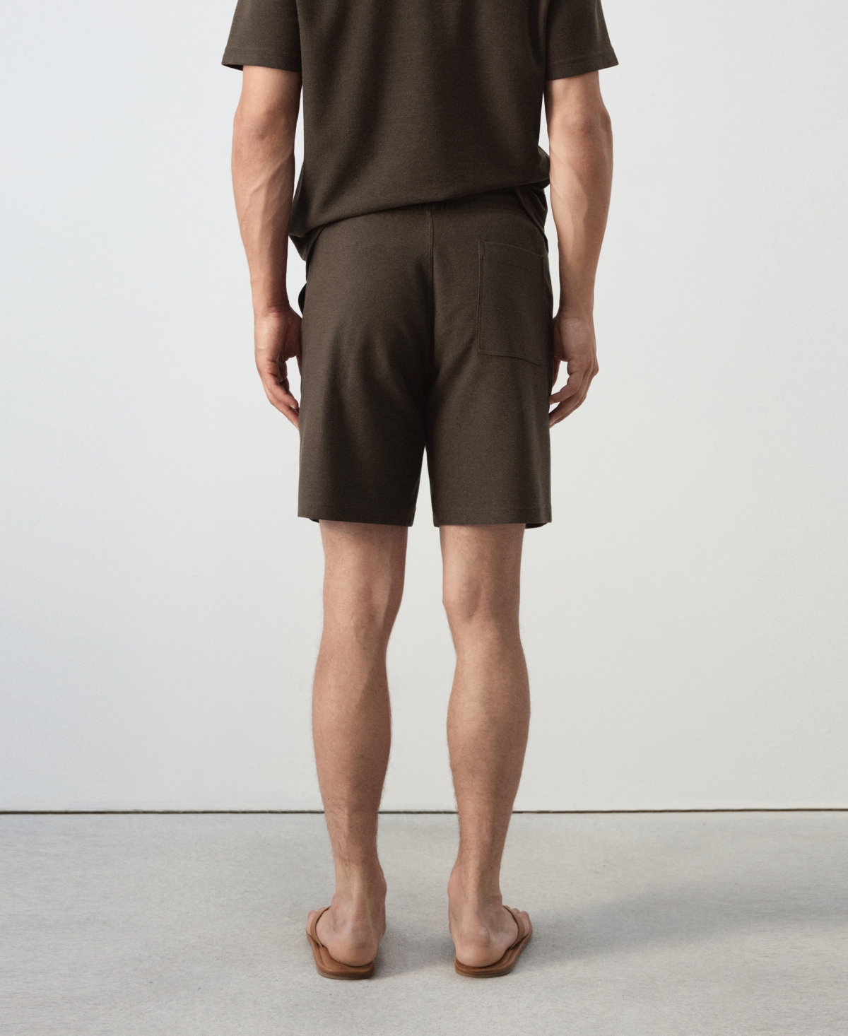 Mango Men's Textured Straight-Fit Cotton-Blend Bermuda Shorts, 8.27" Inseam