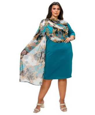 Plus Size Gia Cape Dress