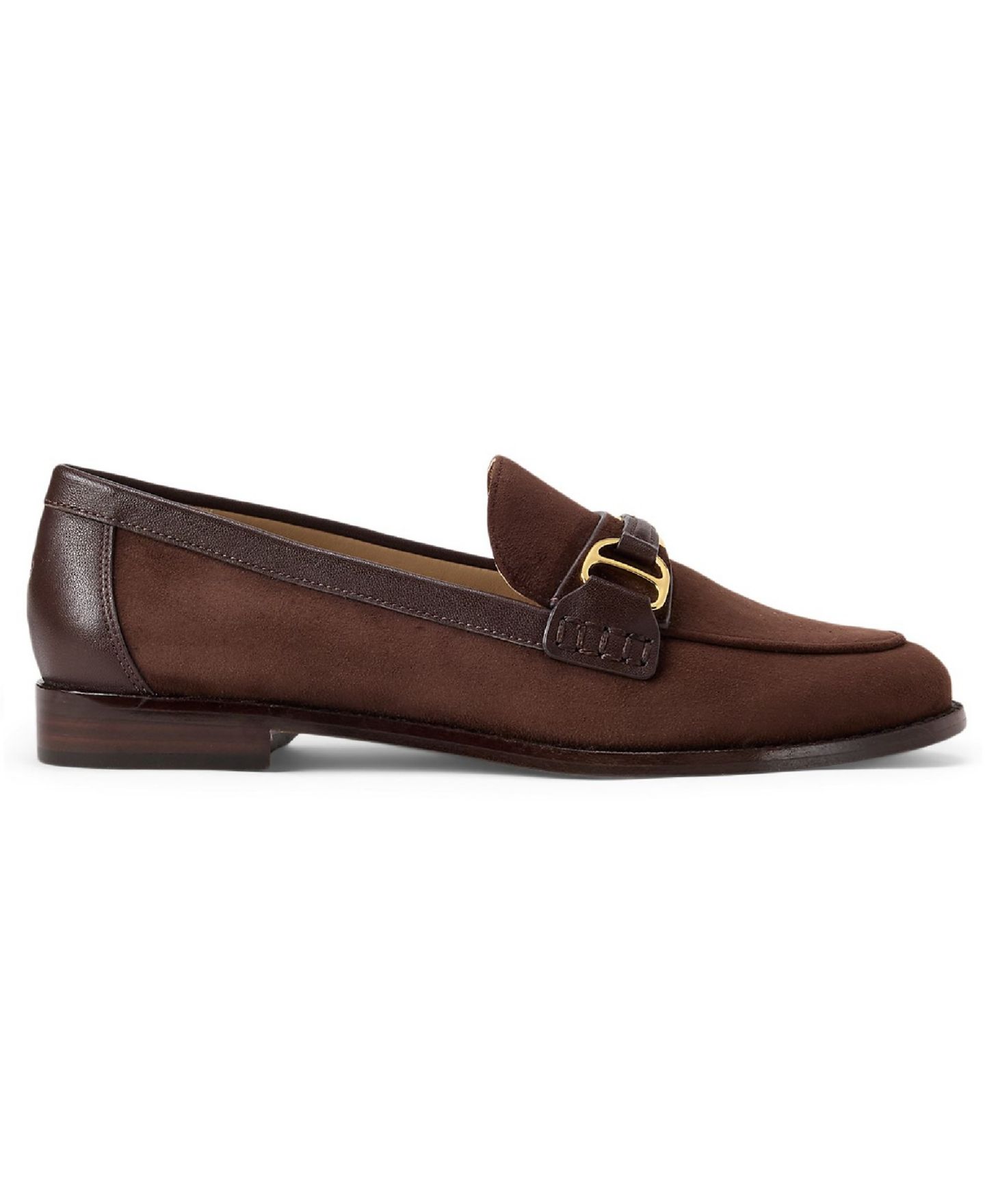 Женские туфли Lauren Ralph Lauren Tasha Leather Slip-On, цвет: Каштановый коричневый замшевый — фото 2