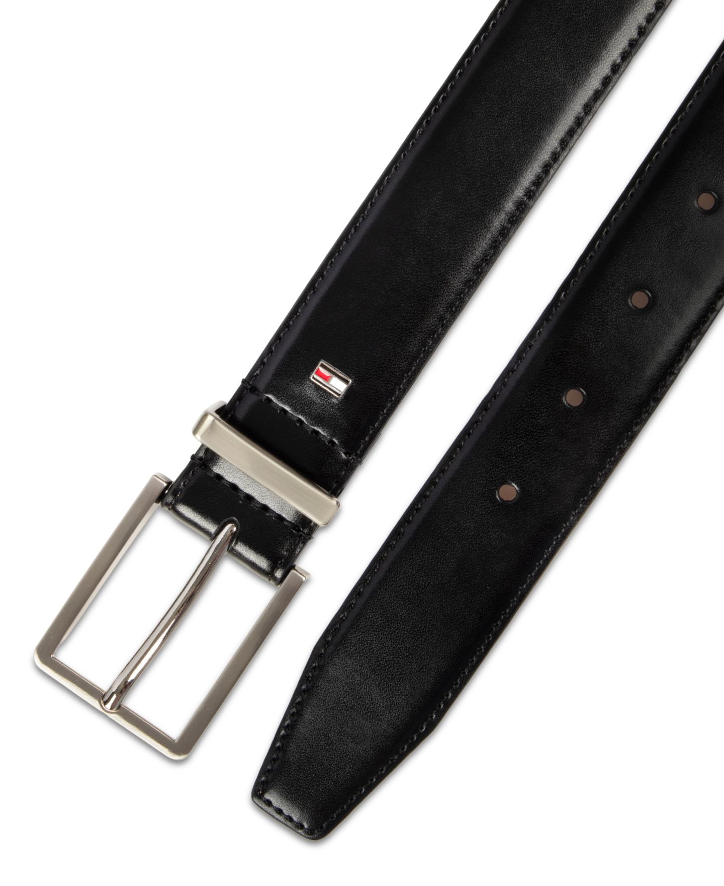 Мужской ремень Tommy Hilfiger 32MM Reversible Dress Leather Belt, цвет: Чёрный — фото 5