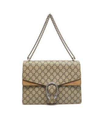 Dionysus Medium GG Supreme Canvas and Suede Shoulder Bag