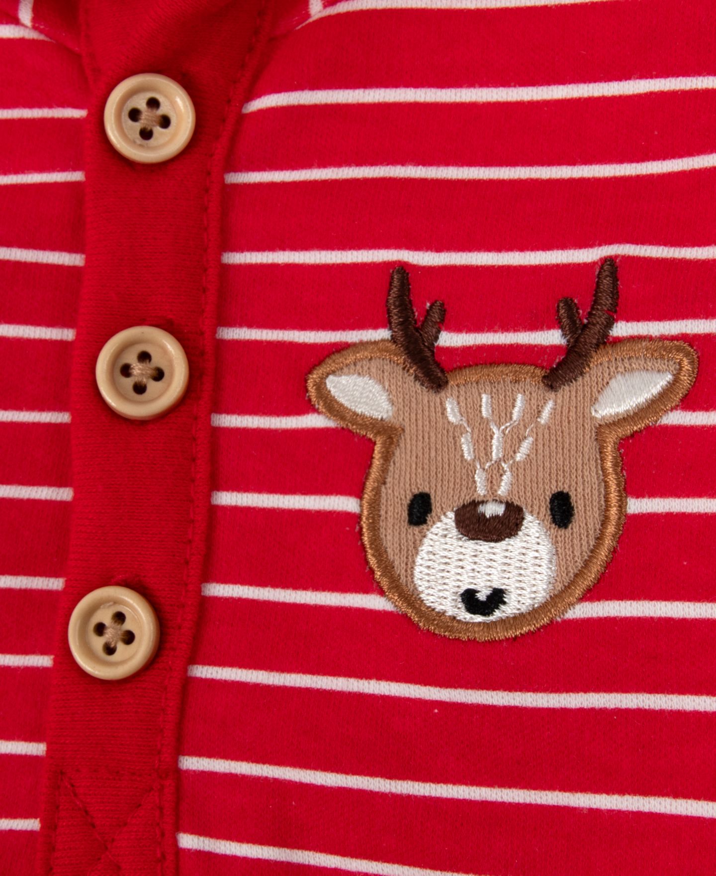 Baby Essentials Boys' and Girls' Reindeer Holiday Hooded Bodysuit, Pants, and Socks, 3-Piece Set, цвет: Красный — фото 4