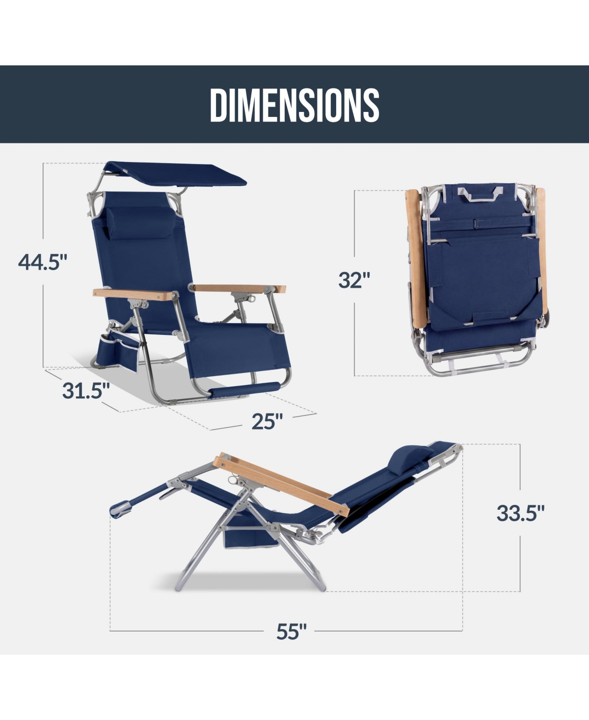 Best Choice Products Zero Gravity Beach Chair with Canopy, Folding Reclining Camp Chair, Carry Straps