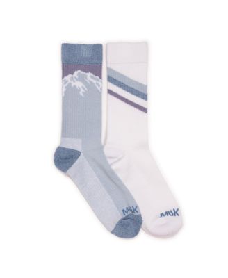 Women's 2 Pair Pack Compression Crew Bamboo Socks