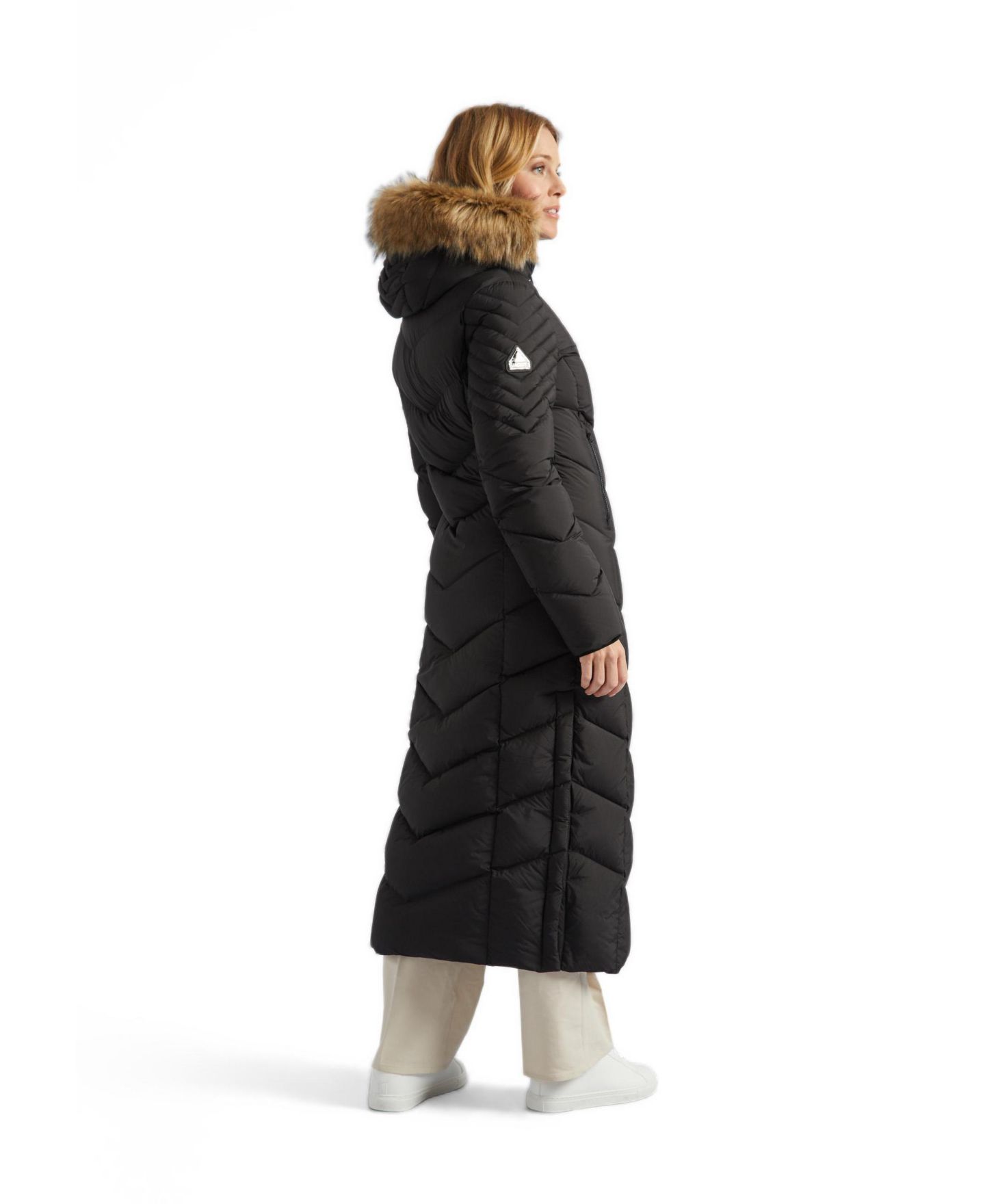 Женская куртка JACK1T High Neck Maxi Puffer, цвет: Чёрный / Натуральный — фото 2