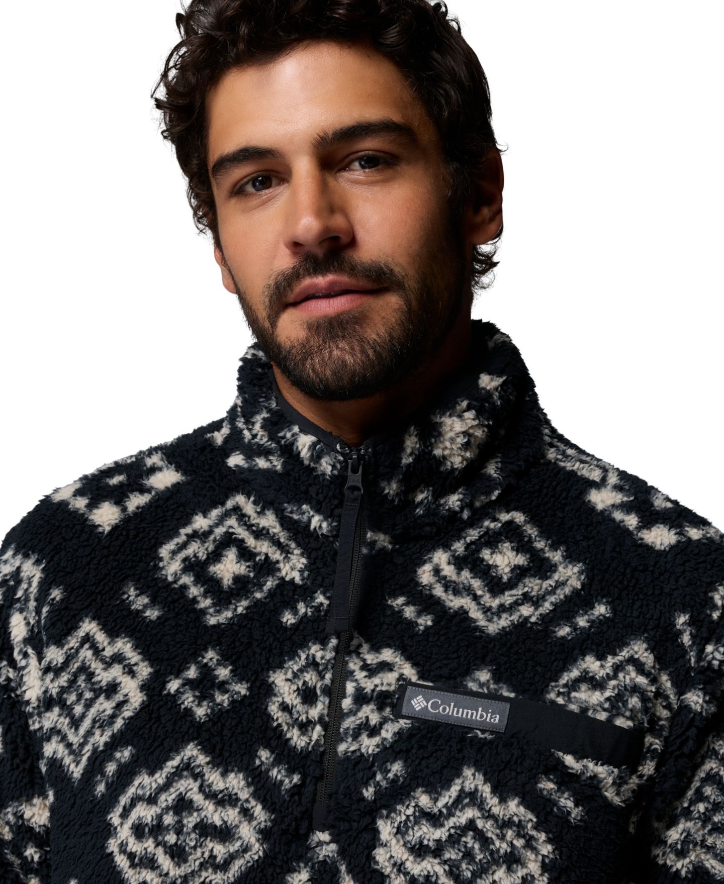 Мужская куртка Columbia Rugged Ridge High Pile Half Zip, цвет: Чёрный — фото 6