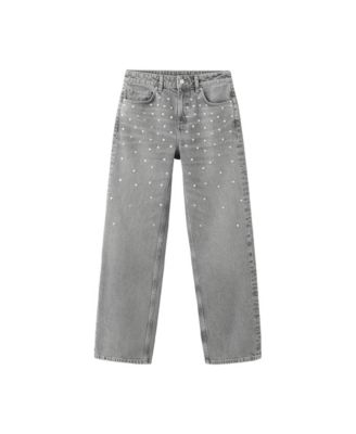 Women's Regular-Waist Studded Jeans