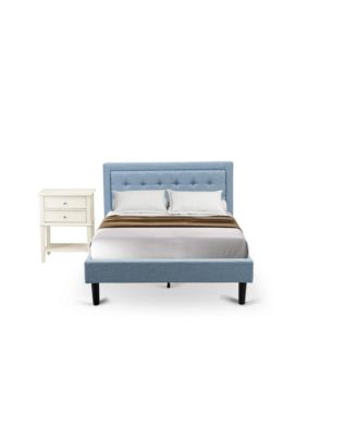 FN11F-1VL0C 2-Piece Platform Full Size Bedroom Set with 1 Mid Century Bed and a Bedroom Nightstand