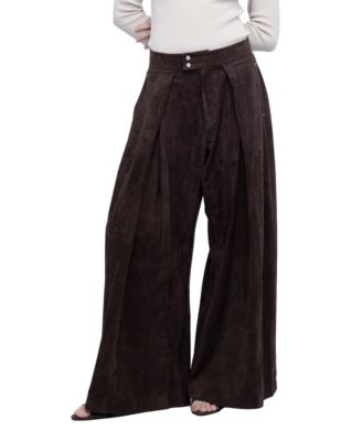Women's Wide-Leg Pleated Pants