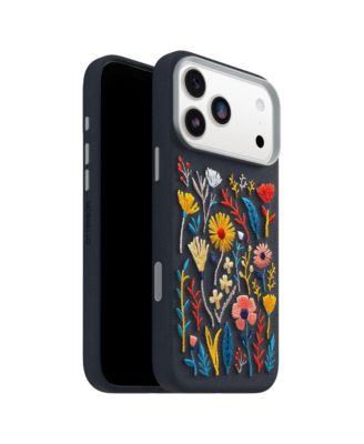 Symmetry Cactus Leather Embroidery MagSafe Case for Apple iPhone 17 Pro Max