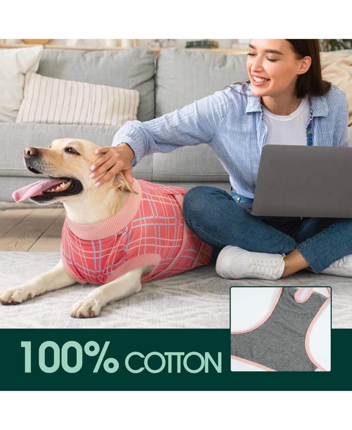 High-Elastic Post-Surgery Recovery Onesie for Dogs and Cats